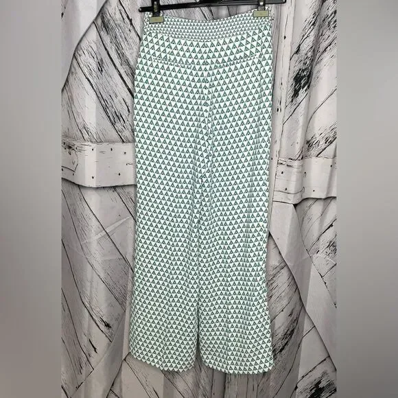 NWT H&M Wide Leg Pants Triangle Pattern 4 - Picture 4 of 6